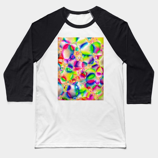 Colorful Bubbles Baseball T-Shirt by 1Redbublppasswo